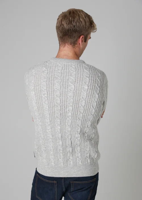 French Connection Ecru Cable Knit Crew Neck Jumper - XL Image 2