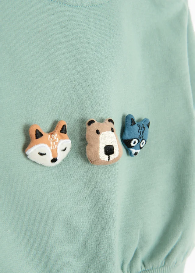 Cool Club Green Printed Sweatshirt (2-24 mnths)