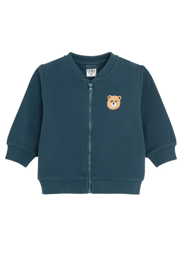 Cool Club Blue Zip-Up Printed Sweatshirt (2-24 mnths)