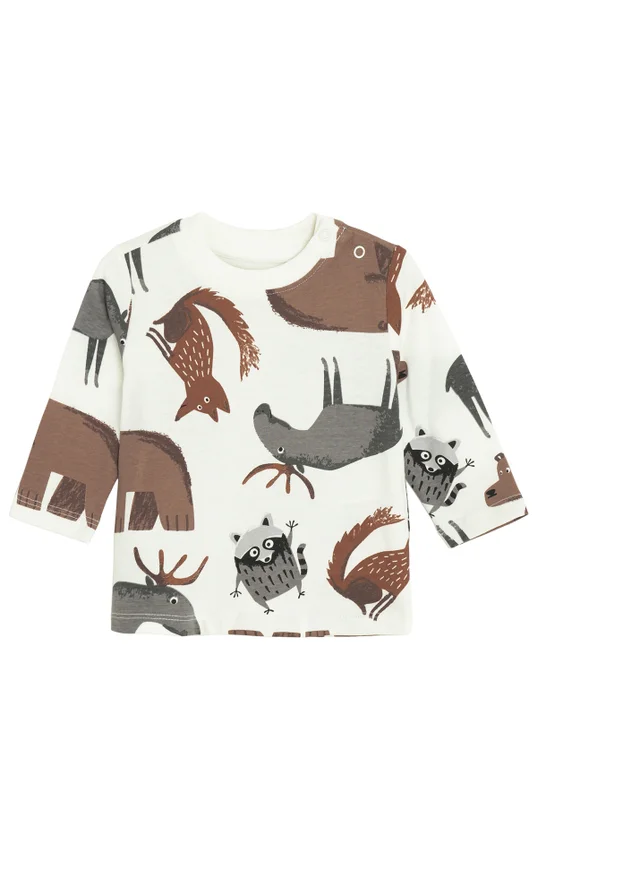 Cool Club White Printed Long Sleeve T-Shirt (2-24 mnths)