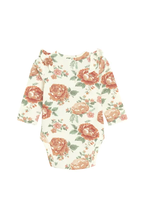 Cool Club White Frill Shoulder Printed Long Sleeve Bodysuit (2 - 36 mnths) - 12 - 18 months Image 2