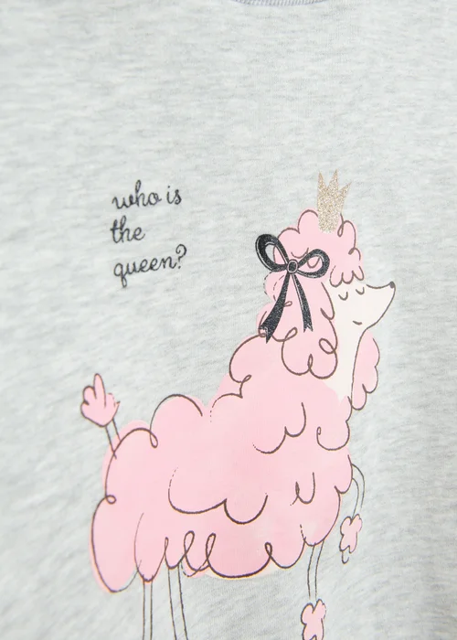 Cool Club Grey Cosy Poodle Print Sweatshirt (3-8 yrs) - 7 Yrs Image 2