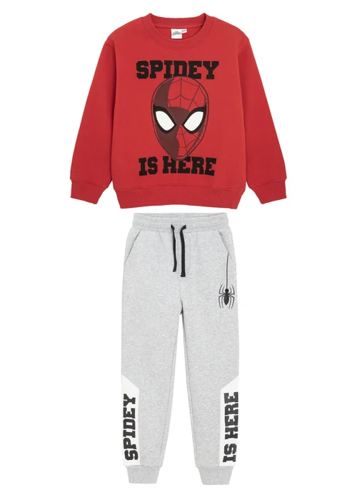 Cool Club Red Spider-Man 2-Piece Sweatshirt & Jogger Outfit Set (2-8 yrs) - Age 5 Years Image 1