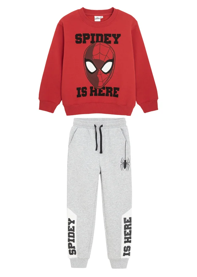 Cool Club Red Spider-Man 2-Piece Sweatshirt & Jogger Outfit Set (2-8 yrs)