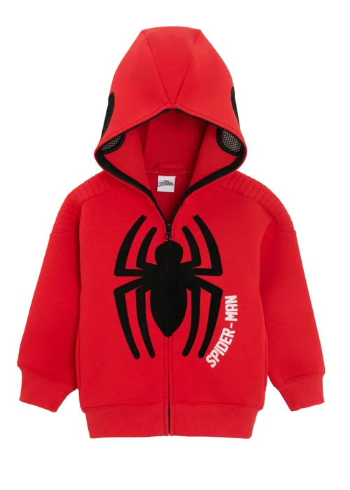 Cool Club Red Spider-Man Full Zip-Up Front Printed Hoodie (2-8 yrs) - 4 Yrs Image 2