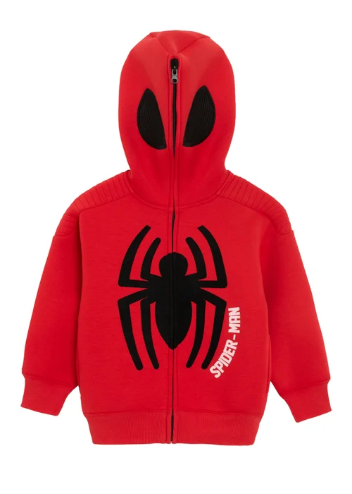 Cool Club Red Spider-Man Full Zip-Up Front Printed Hoodie (2-8 yrs) - 2 Yrs Image 5