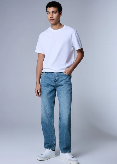 Mid Wash Relaxed Fit Jeans - 30 Waist Regular Image 1