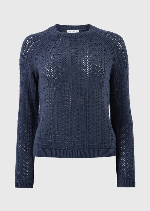 Navy Open Stitch Jumper - Extra small Image 4