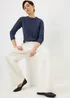 Navy Open Stitch Jumper - Extra small Image 2