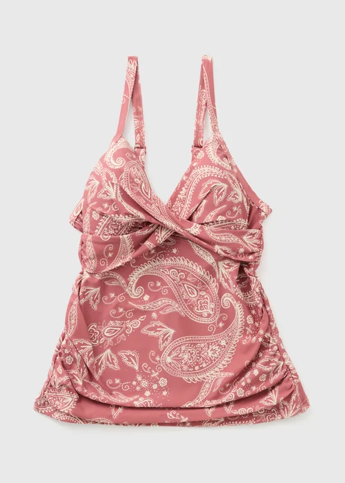 Rose Paisley Shapewear Tankini Top - 12 Image 2