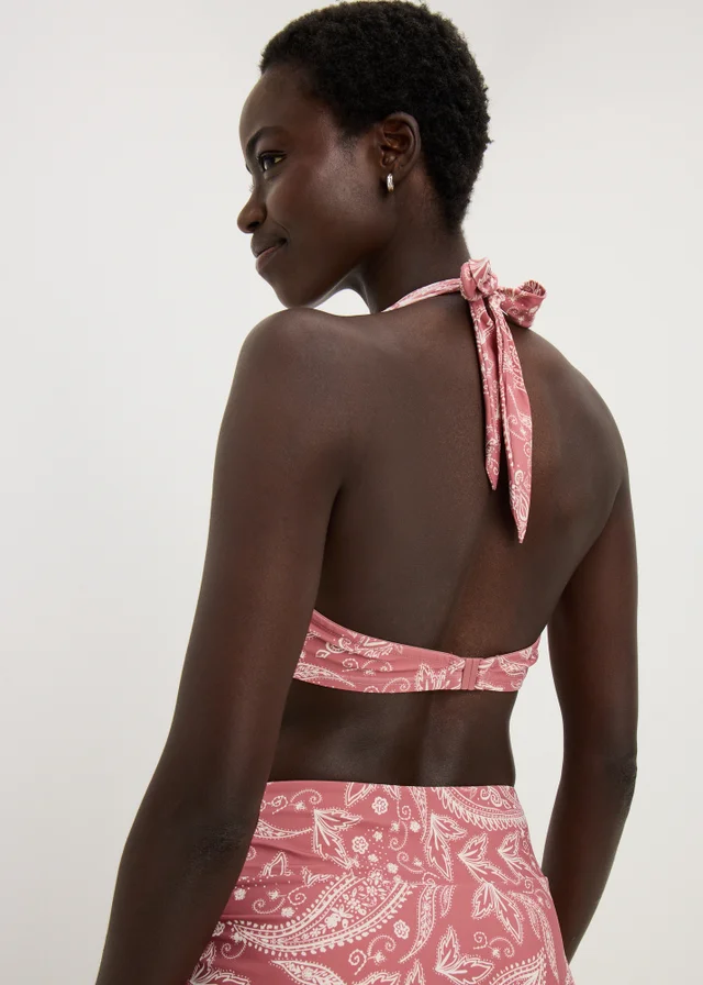 Rose Paisley Shapewear Underwired Bikini Top