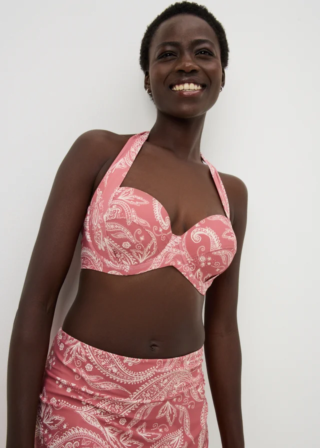 Rose Paisley Shapewear Underwired Bikini Top