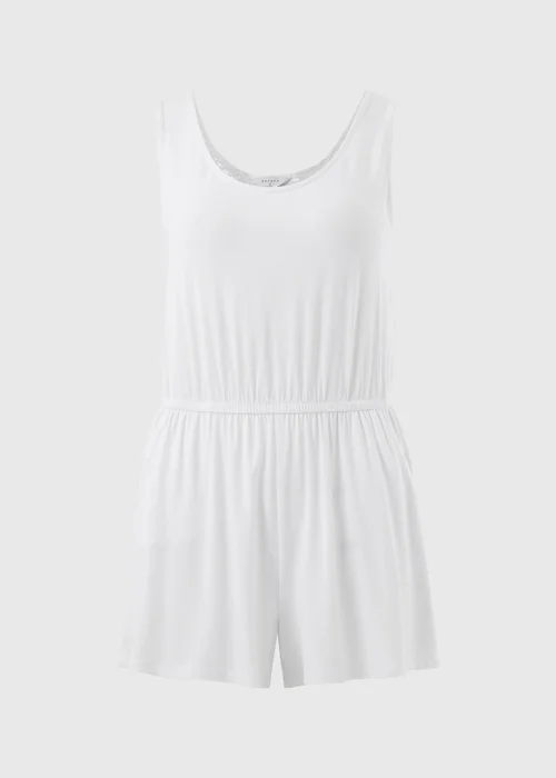 White Crochet Back Playsuit - L Image 4