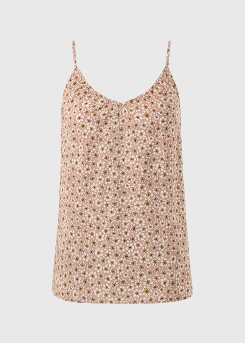 Pink Ditsy Floral Cami Top - Size 8 Image 4