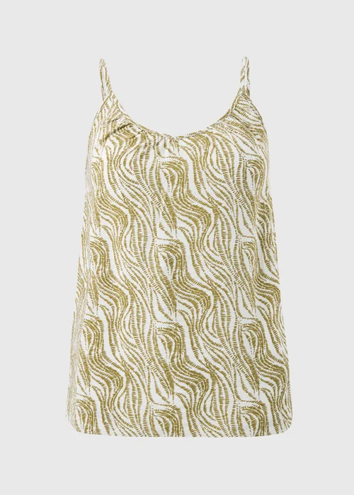 Green Printed Cami Top - Size 8 Image 4