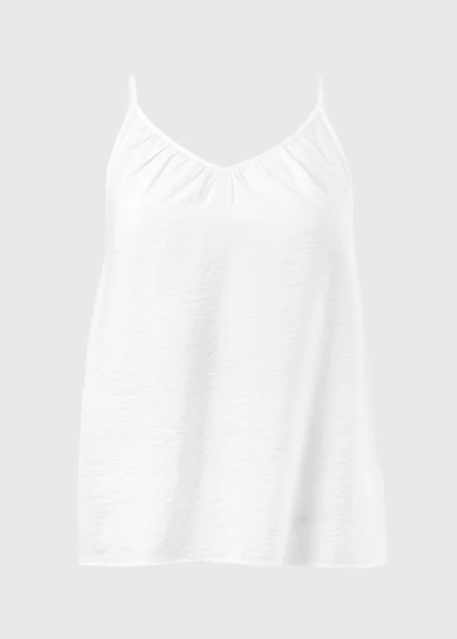 White Ruched Cami Top - Size 8 Image 3