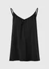 Black Ruched Cami Top - Size 8 Image 1