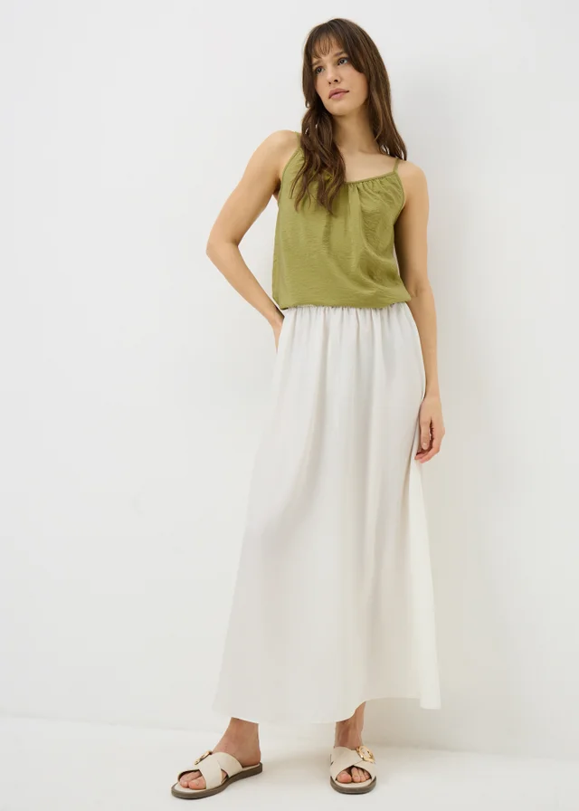 Olive Ruched Cami Top