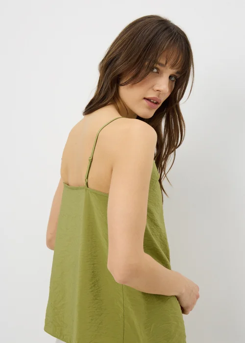 Olive Ruched Cami Top - Size 8 Image 3