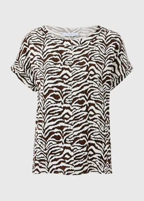 Chocolate Brown Zebra Print Box Top - 12 Image 3