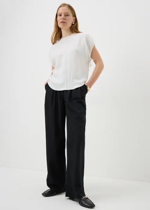 Cream Drawstring Sleeve Top - 12 Image 1