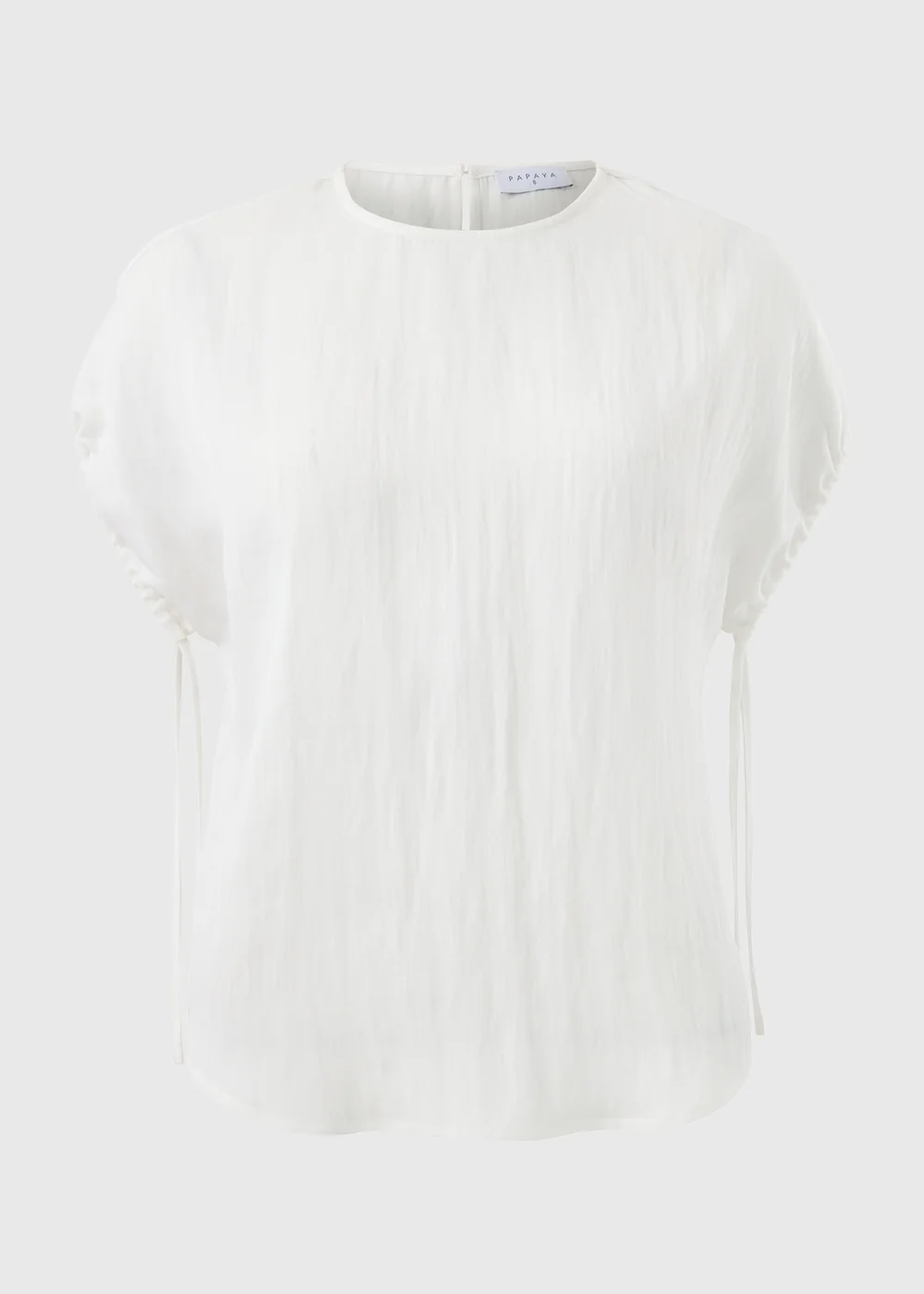 Cream Drawstring Sleeve Top - 12 Image 4