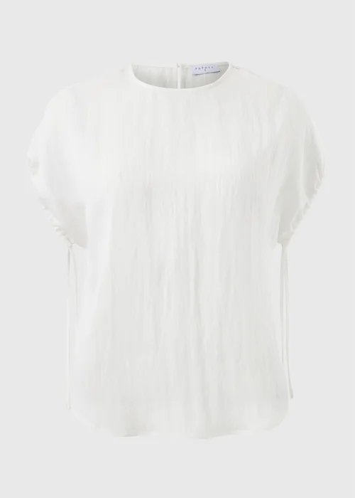 Cream Drawstring Sleeve Top - 12 Image 4
