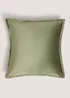 Olive Plain Velvet Cushion Image 1