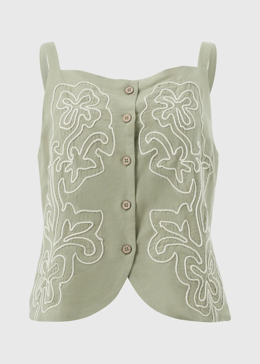Papaya Petite Sage Green Waistcoat Co Ord Top - 12 Image 4