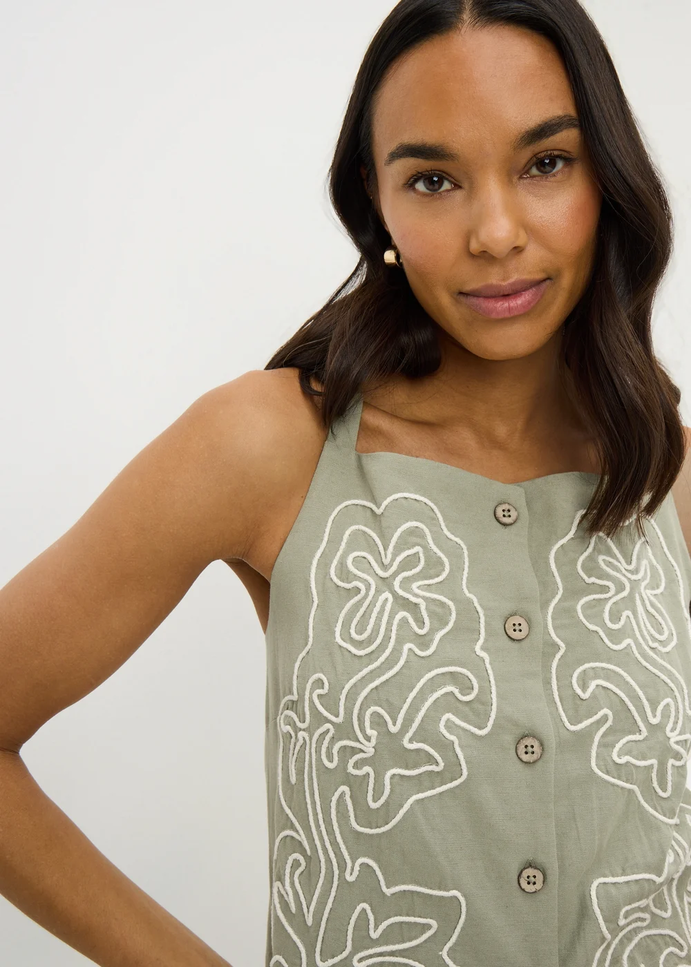 Papaya Petite Sage Green Waistcoat Co Ord Top - 12 Image 2