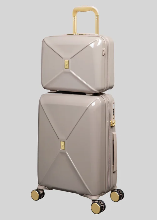 IT Luggage Cream Statuesque High Shine Suitcase - Cabin Image 3
