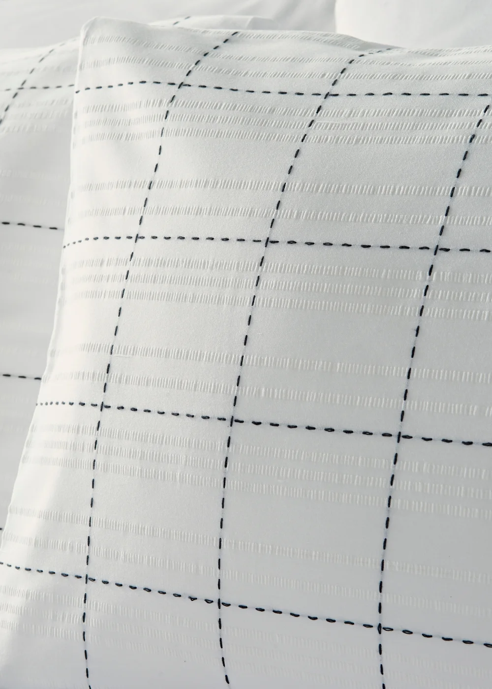 White Check Duvet Set - Double Image 2