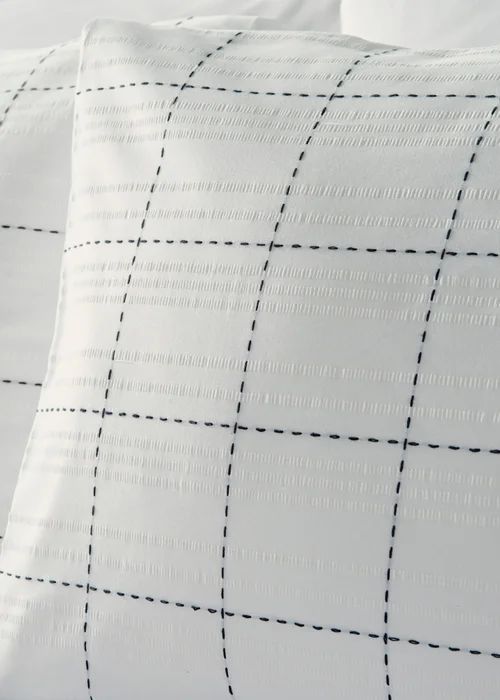 White Check Duvet Set - Double Image 2