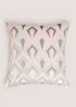 Pink Cut Velvet Angular Cushion Image 1
