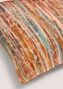 Rust Velvet Stripe Cushion Image 2