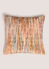 Rust Velvet Stripe Cushion Image 1