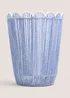 Blue Scallop Edge Laundry Basket Image 1
