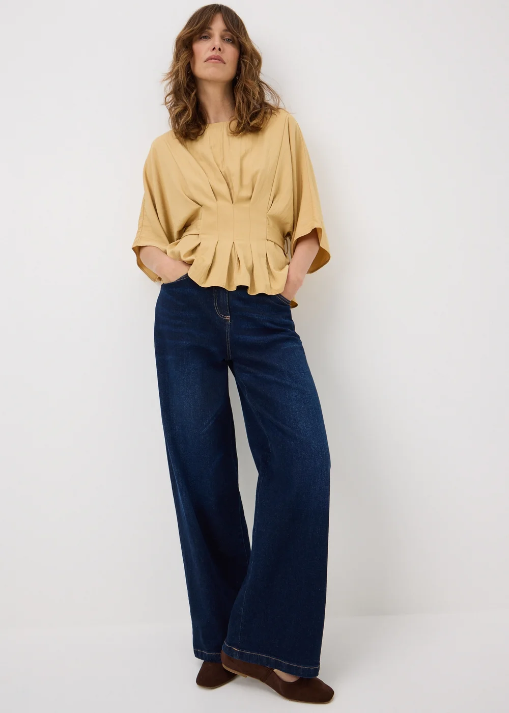 Et Vous Buttermilk Pleated Front Top - 22 Image 1