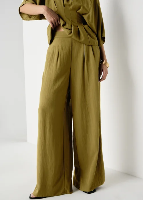 Et Vous Olive Wide Leg Co Ord Trousers - 22/L31 Image 2