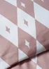 Pink Harlequin Print Microfibre Duvet Set - Single Image 3
