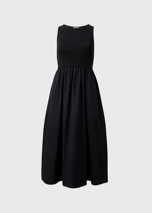 Black 2 in 1 Midi Dress - 8 Image 4