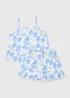 Girls Blue Bow Short Pyjama Set (7-13yrs) - Age 7 Years Image 1