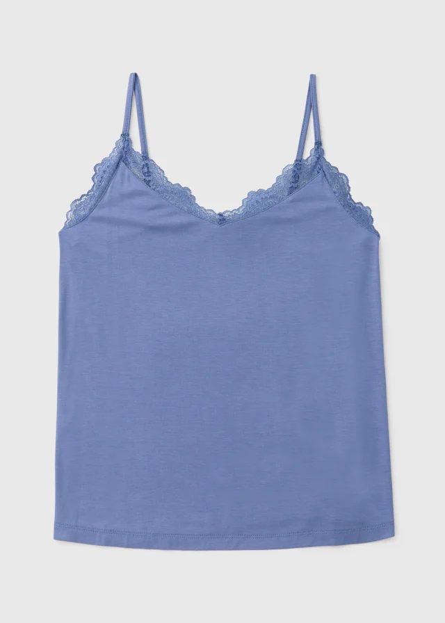 Blue Lace Cami Pyjama Top