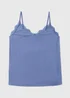 Blue Lace Cami Pyjama Top - Small Image 1