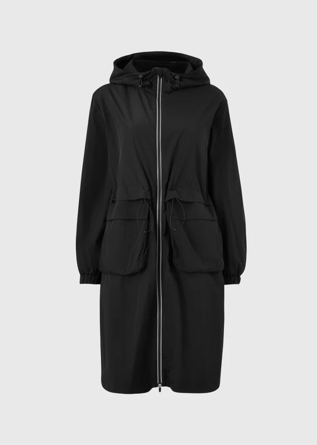 Souluxe Black Longline Sports Parka