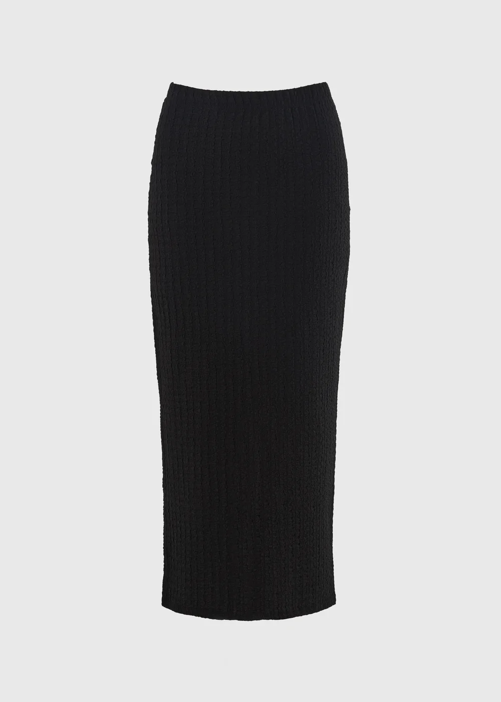 Black Textured Midaxi Skirt - 22 Image 3