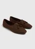 Chocolate Brown Tassel Loafers - Size 3 Image 1