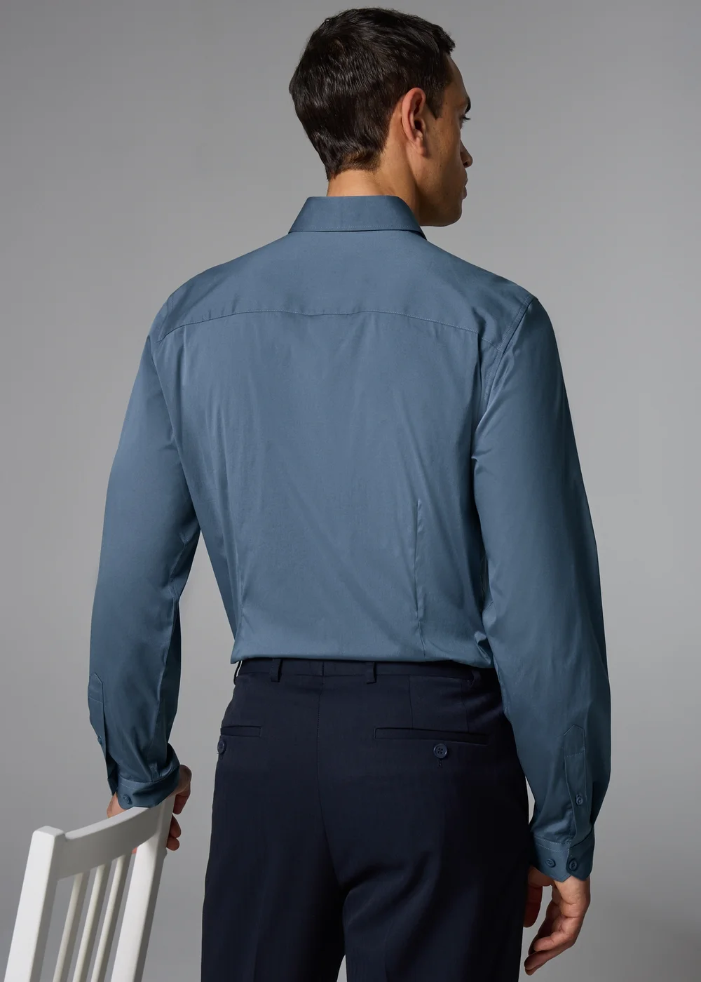 Taylor & Wright Blue Performance Slim Fit Shirt - S Image 4