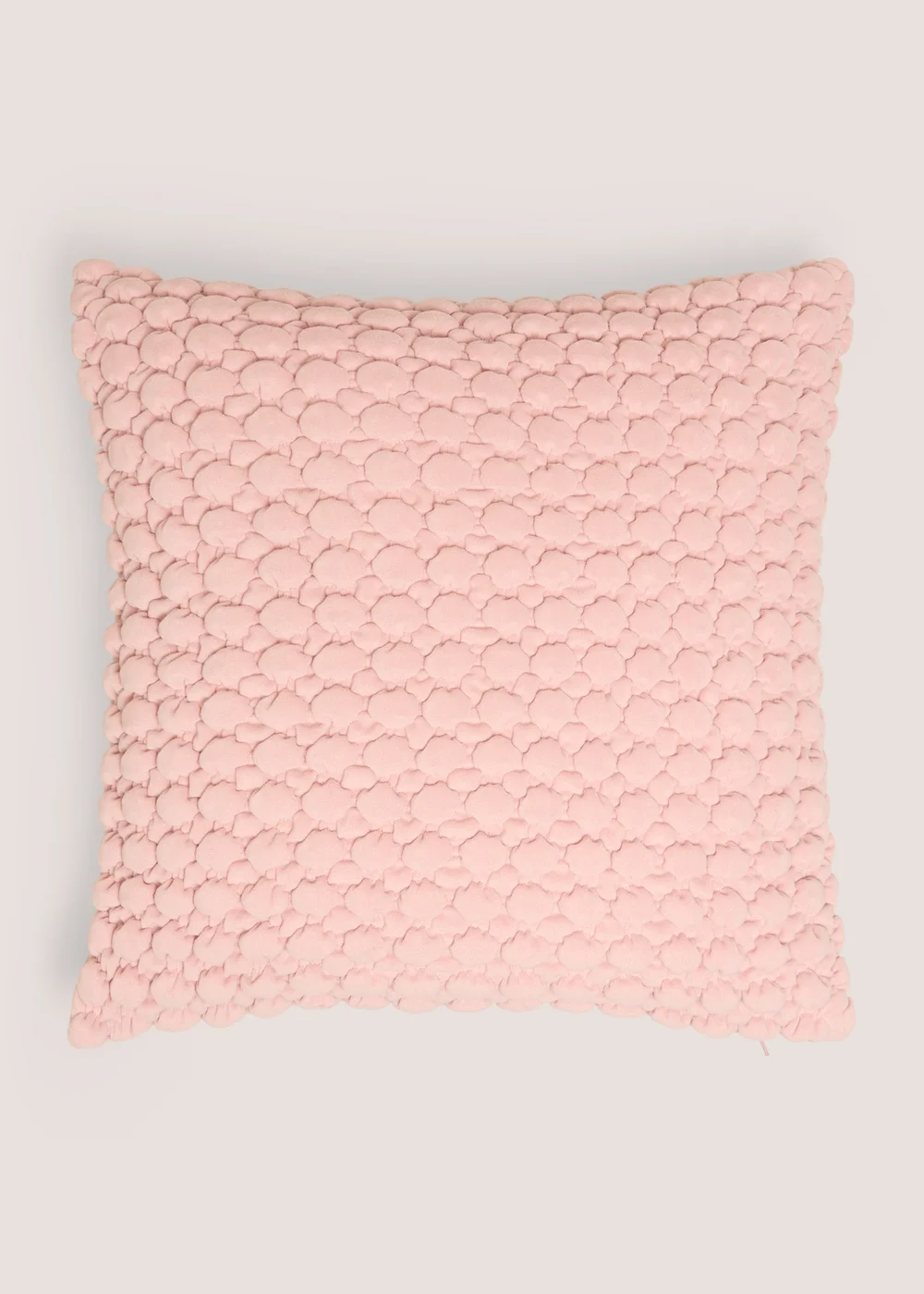 Pink Bobble Velvet Cushion Image 1