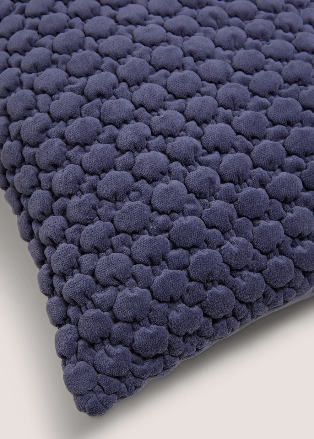 Indigo Bobble Velvet Cushion Image 2
